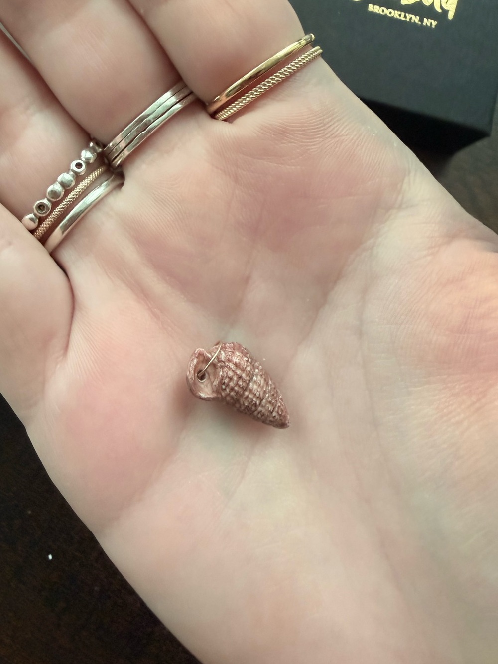 Catbird Carved Shell Charm - Picture 2 of 3